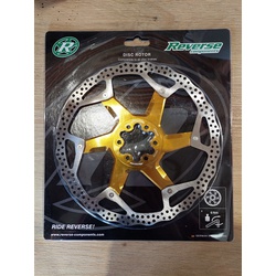 Brake Disc Rotor Bike Reverse AL/Steel 200mm Gold