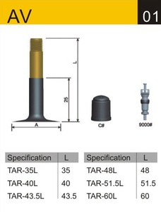 Black Cat Bike Tube AV 20 x 1.95/2.125