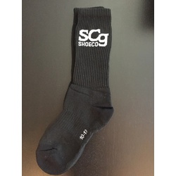 SCg Premium Socks Black w. White Logo size 10-13