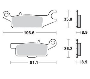 Brake Pads Moto Master YFM Grizzly