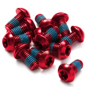 Disc Rotor Bolt Set 12 pcs. Bicycle Red