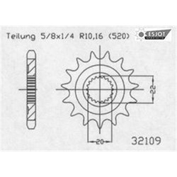 Sprocket Front YZ125 YZ250F YZ250FX 14T