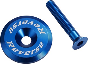 Stem Cap with Screw Bike Reverse Blue