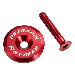 Stem Cap with Screw Bike Reverse Red