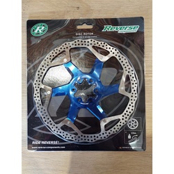 Brake Disc Rotor Bike Reverse AL/Steel 200mm Blue