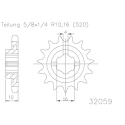 Sprocket Front Husqvarna CR125