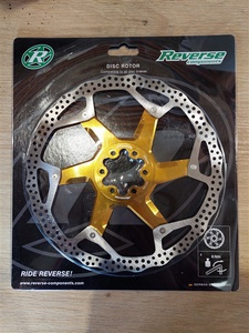 Brake Disc Rotor Bike Reverse AL/Steel 200mm Gold