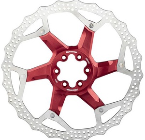 Brake Disc Rotor Bike Reverse AL/Steel 203mm Red