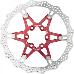Brake Disc Rotor Bike AL/Steel 160mm Red