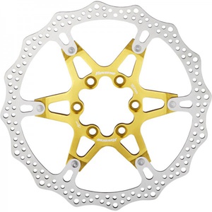 Brake Disc Rotor Bike AL/Steel 160mm Gold